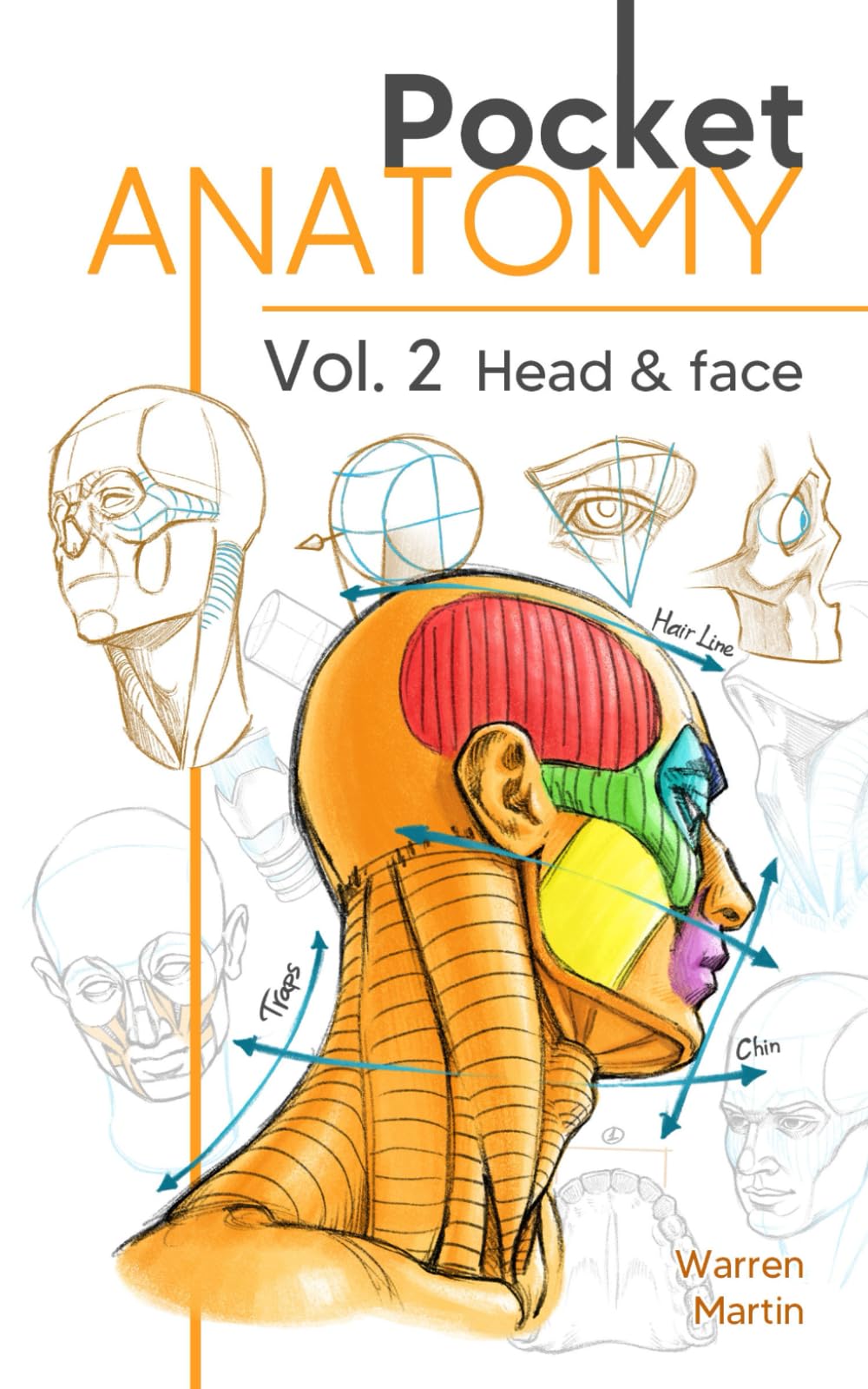 Pocket Anatomy Vol.2: Head & Face Drawing Handbook in Color